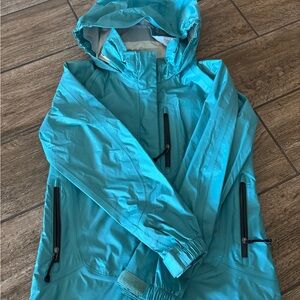 REI blue Hooded Jacket with Zipper Pockets